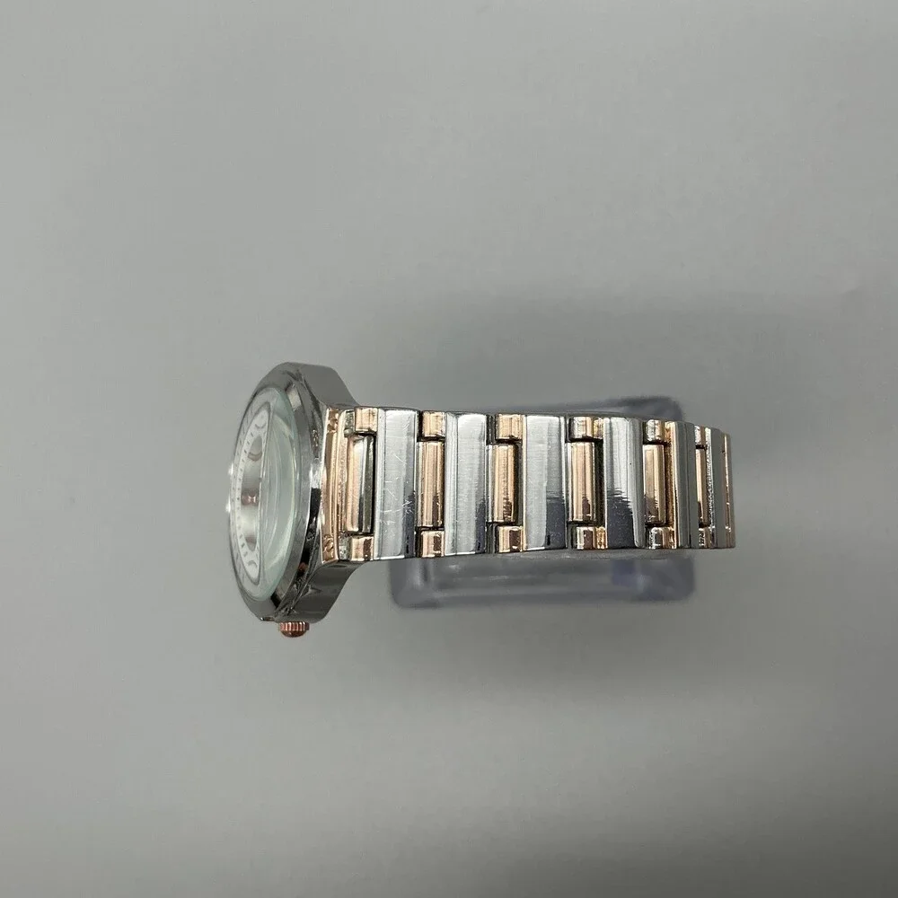 Anne Klein Womens Watch 30mm Silver Two Tone Stainless Bracelet New Battery 7